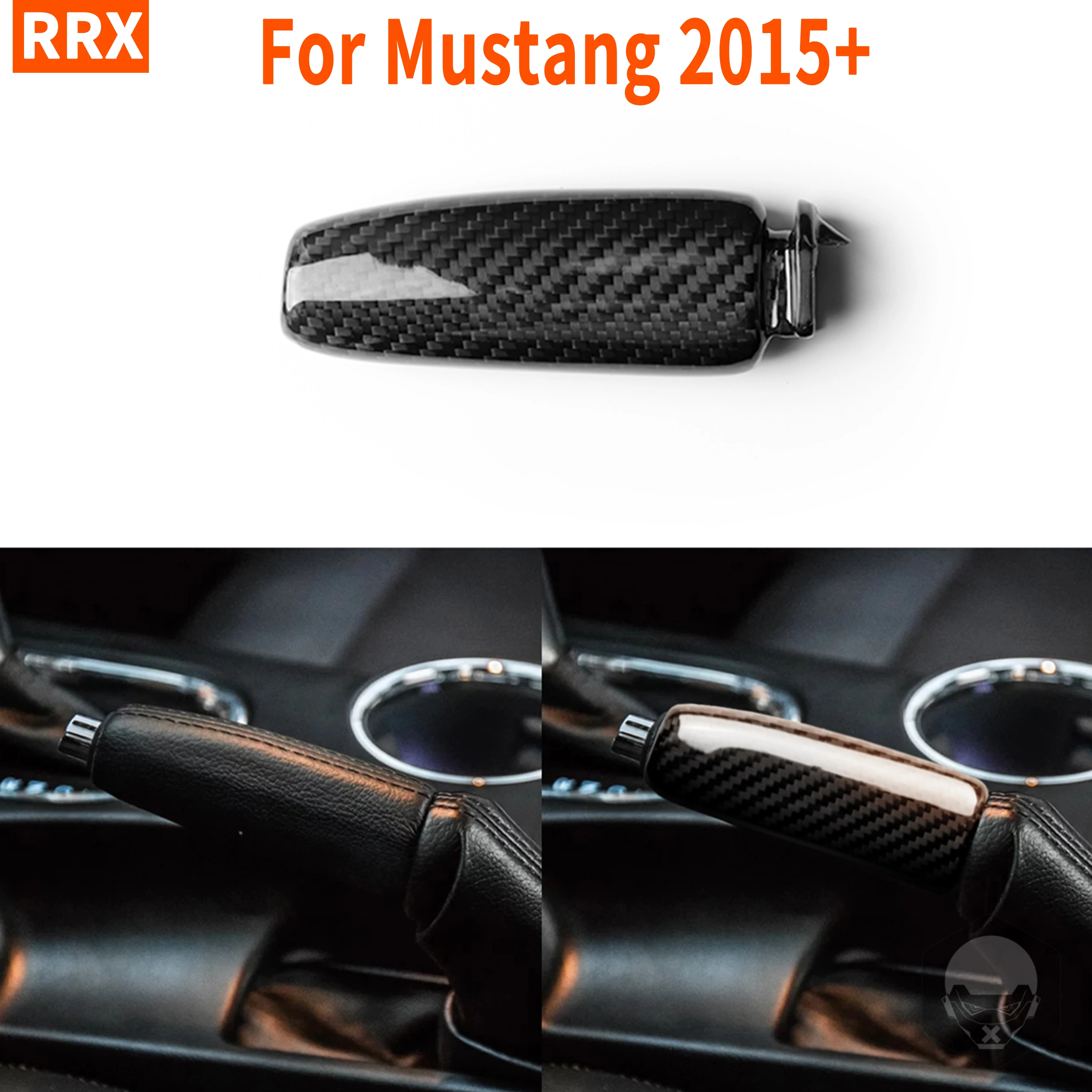 

For Mustang GT 2015 2016 2017 2018 2019 2020 Replacement Handbrake Real Carbon Fiber Cover Interior Car Modified Accessories