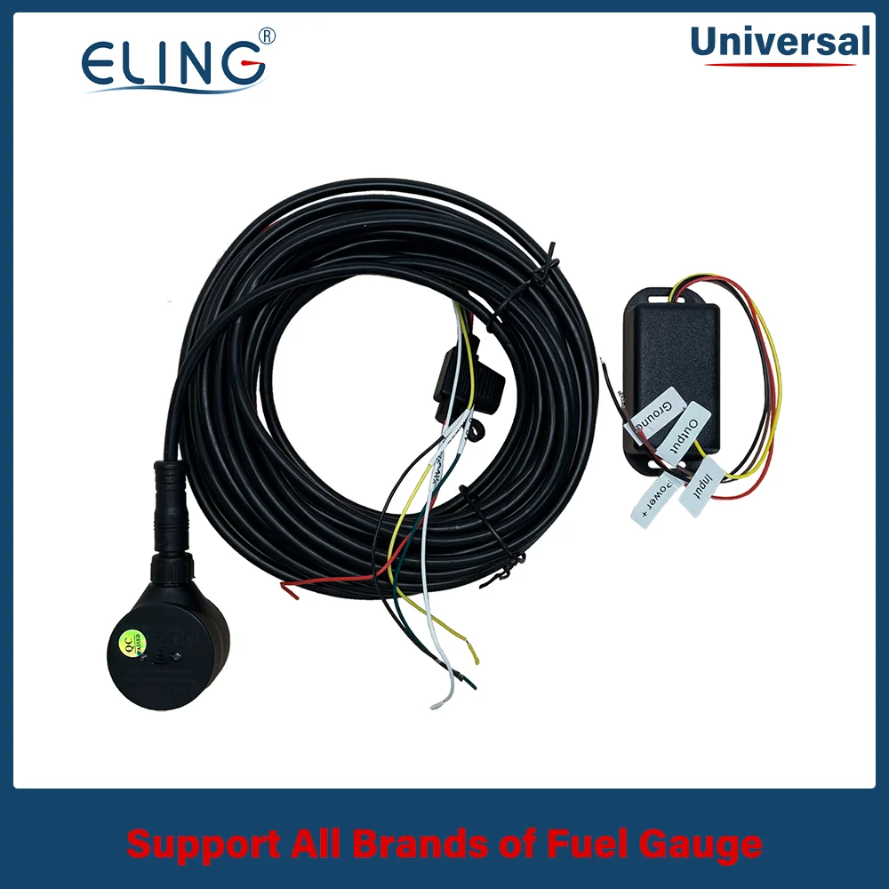 ELING Ultrasonic Fuel Level Sensor Monitoring System Non-Contact Fuel Level Gauge Ohm Gauge for Truck Diesel Level Detection