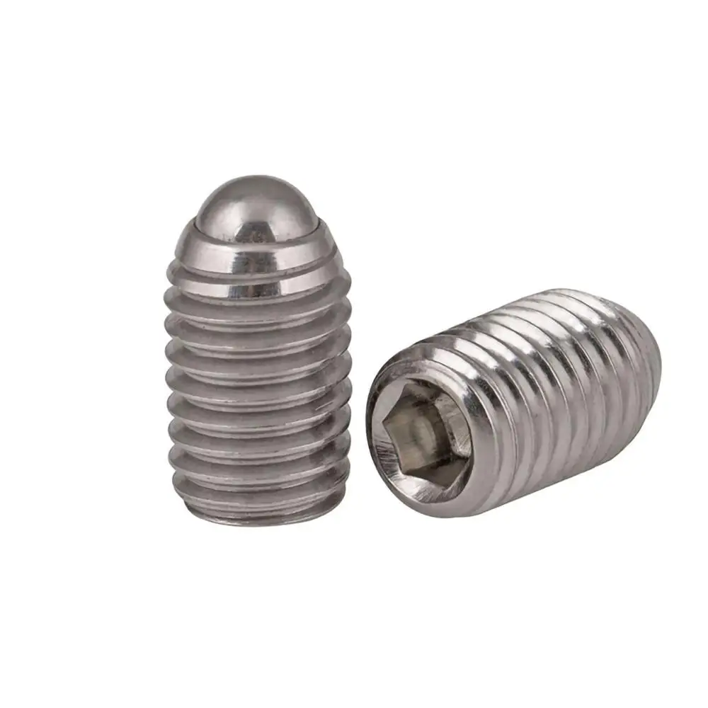 

M6x16mm Hex Socket Spring Ball Plunger Grub Point Set Screw Bolt 304 Stainless Steel