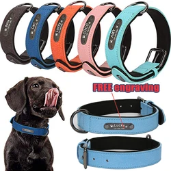 Personalized Dog Collar Leather Pet Tag Collar for Dogs Big Dog Collar for Small Dogs Wide Custom Large Dog Collar Pet Product