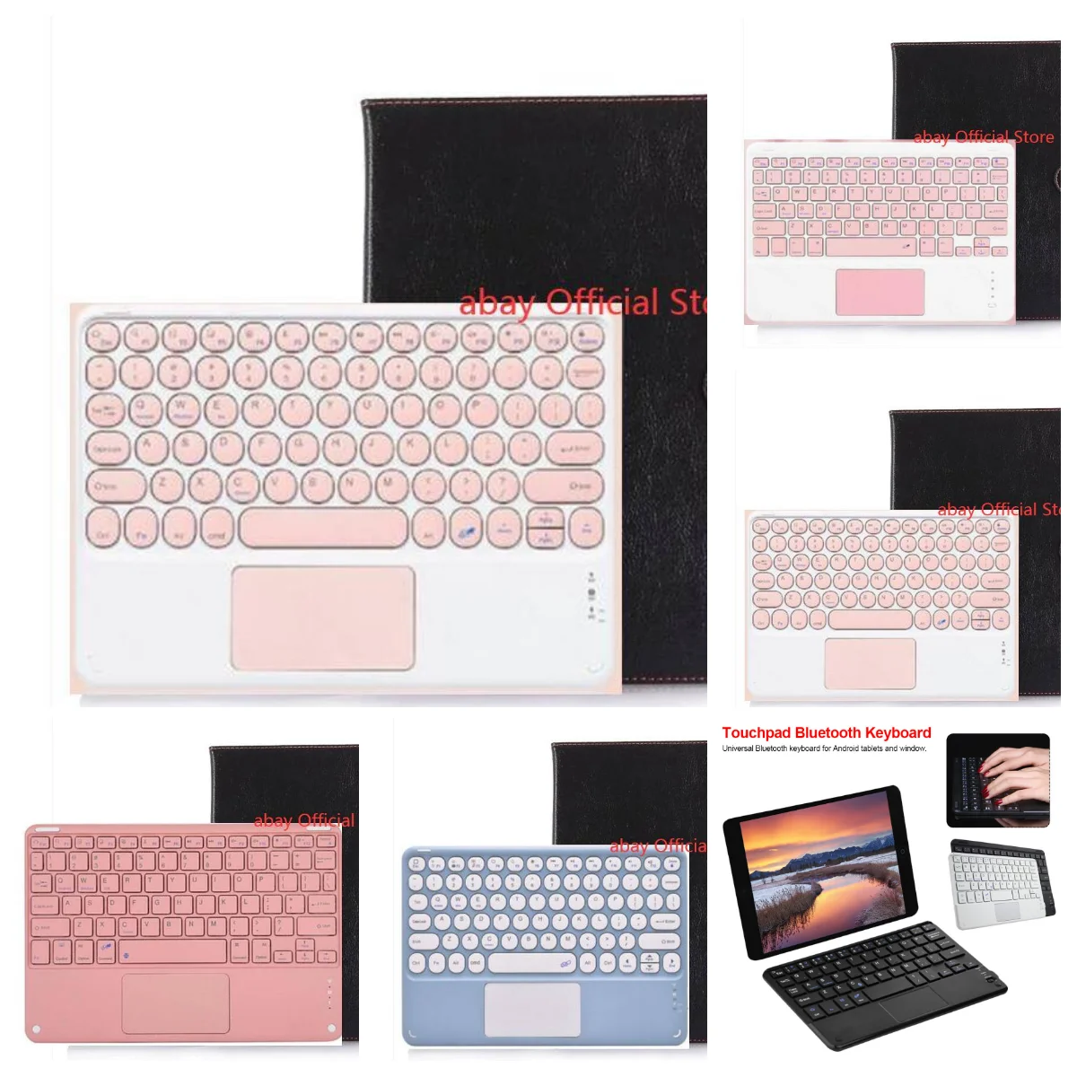 

for TCL 10 9081X 10.1 inch Bluetooth Keyboard Magnetic Case For TCL TAB 10s 9080G（2021) Tablet Keyboard PU Leather stand Cover