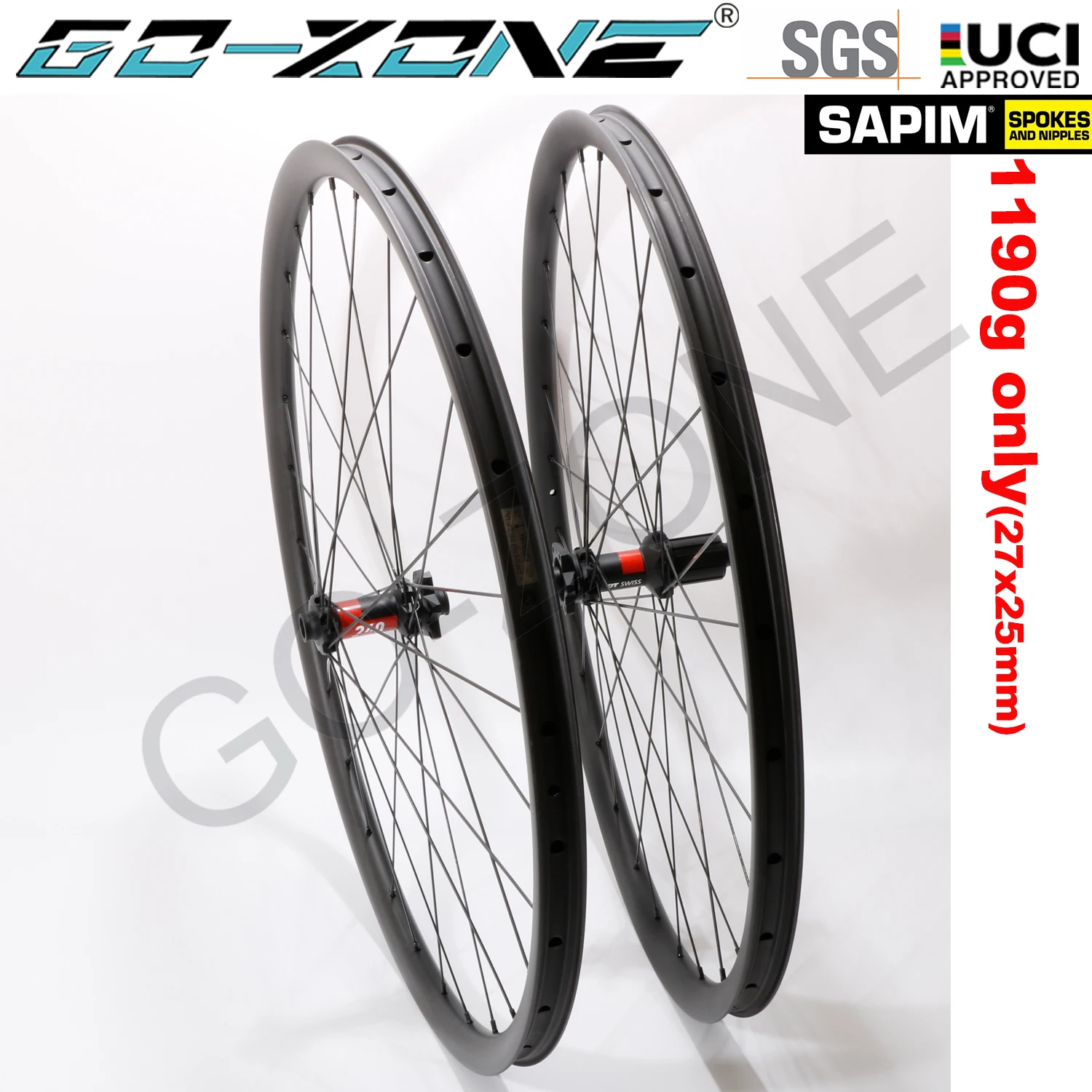 Tubeless 29er Carbon MTB Wheels Super Light Ratchet System DT 240 Sapim Thru Axle / Quick Release / Boost MTB Wheelset 29