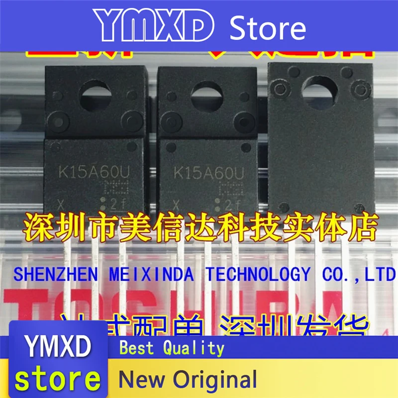 전계 효과 튜브 재고, 정품 15A, 600V, K15A60U, TK15A60U, TO220F, 10PCs/로트, 신제품