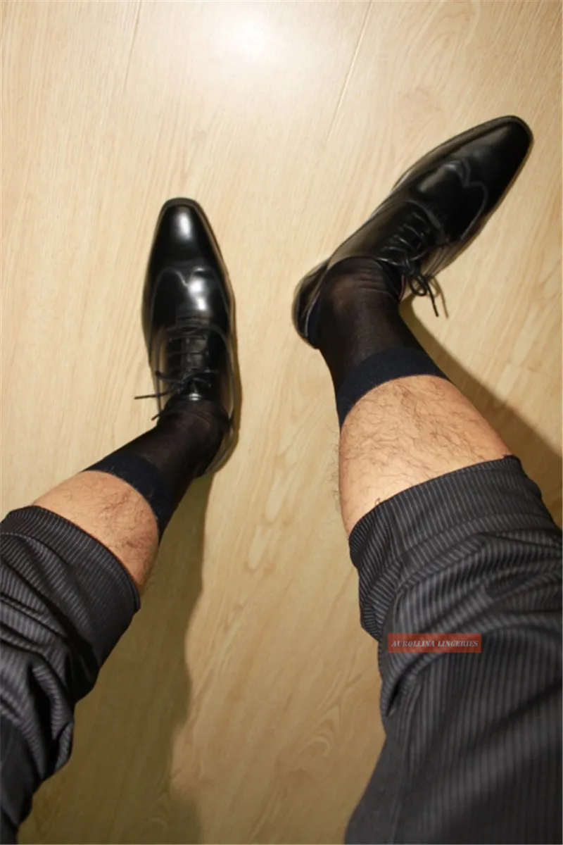 Sexy Socks For Man Business Man Calf Reinforced Socks Formal Dressing  Tights Socks Middle Calf Movie Star Socks Fine Quality