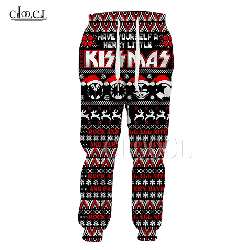 

Christmas Costumes Unisex Trousers Heavy Metal Rock KISS Band 3D Print Men's Women's Sportswear Sweatpants Casual Hip Hop Pants