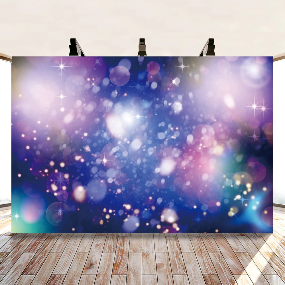 Yeele Dreamlike-다채로운 그라데이션 폴카 도트 라이트 보케 파티, 아기 사진 배경, 사진 스튜디오용 장식 배경