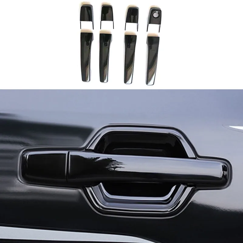 ABS Glossy  Black Modified Door Handle Sticks Fit For Mitsubishi PAJERO 2007-2021 4x4 Off-raod Accessories