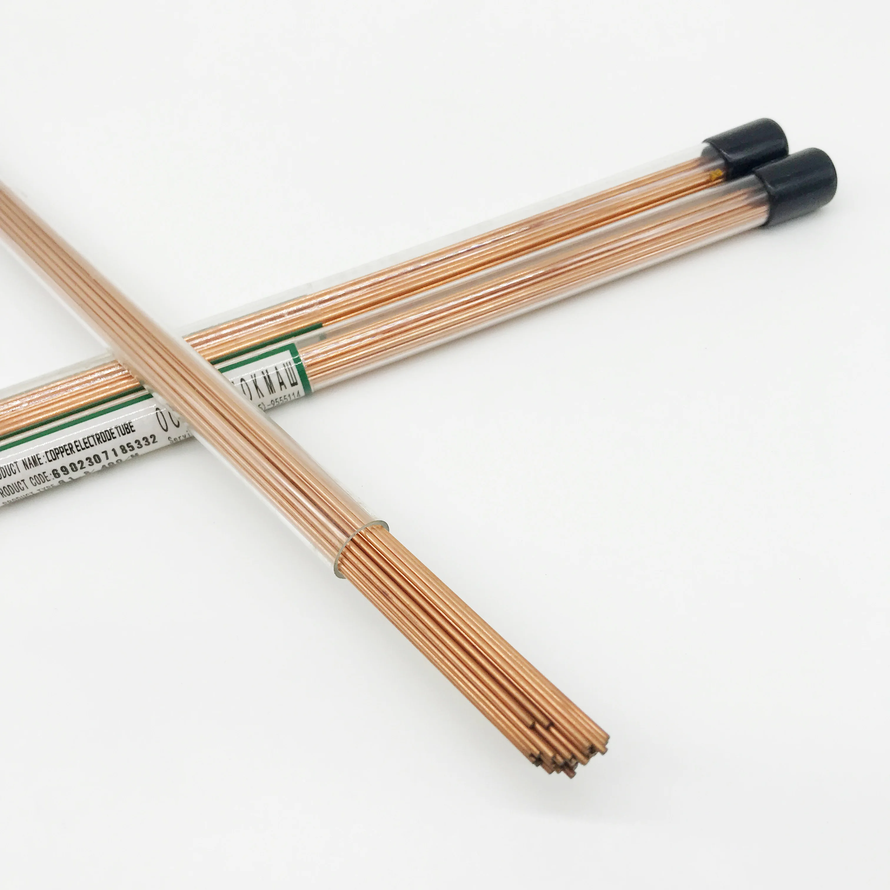 ART.230710 tubi per elettrodi in rame Multi fori 1.0/1.1/1.2/1.3/1.4/1.5*400mm 25 pz/lotto
