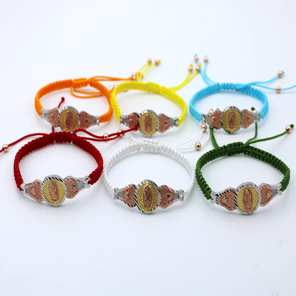 New Religious Virgin Woven Rope Geometrically Adjustable Bracelet Fashion Classic Jewelry Wholesale For Men And Women