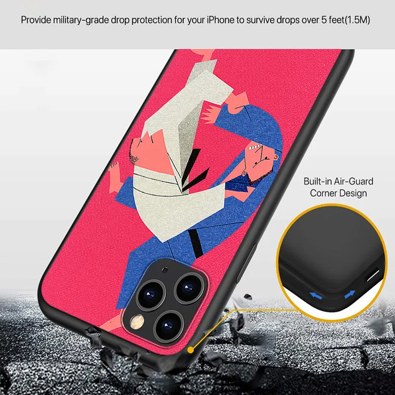 Japan Judo For Apple iPhone 15 14 13 12 11 Pro Max Mini XS X XR 7 8 6 Plus 5S Silicone Black Phone Case