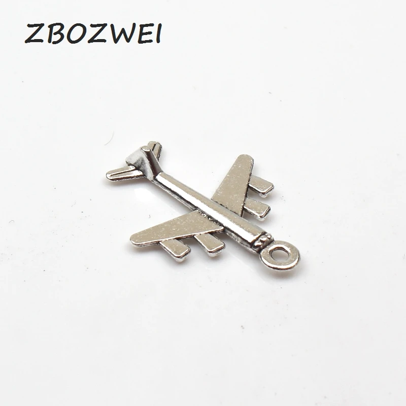 

8pcs Charms aircraft 22*27mm Antique Tibetan Silver Pendant Accessories DIY Vintage bracelet Necklace Handmade
