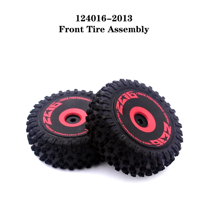 WLtoys 124016 124017 1/12 RC Car Original Spare Parts 2014 Rubber Red Rear Tire Assembly Set 2013 Front Tire Accessories