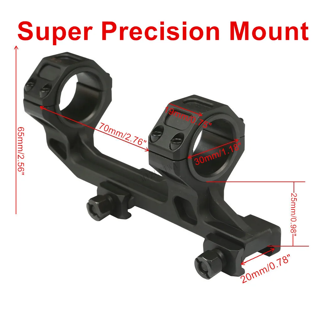 Scope Mount Heavy Duty Cantilever Weaver Forward Reach 30mm / 1 inch Ring Rifle Optics 11mm Dovetail Picatiiny Rail Pistol