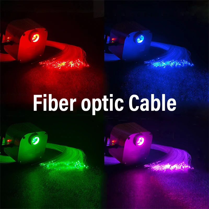 fiber optic cable 0.75MM end glow plastic for all kind led light engine 200-300PCS/ 2-3 M  car roof Ceiling Decoration