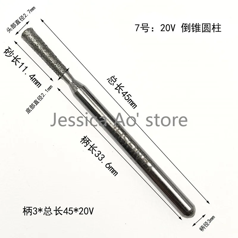 28 Chiếc 7 Size Ngọc Chạm Khắc Dụng Cụ Đánh Bóng Kim Cương Mài Kim Điện Cối Xay Trang Sức Khuôn Xếp Ly Edge Đánh Bóng