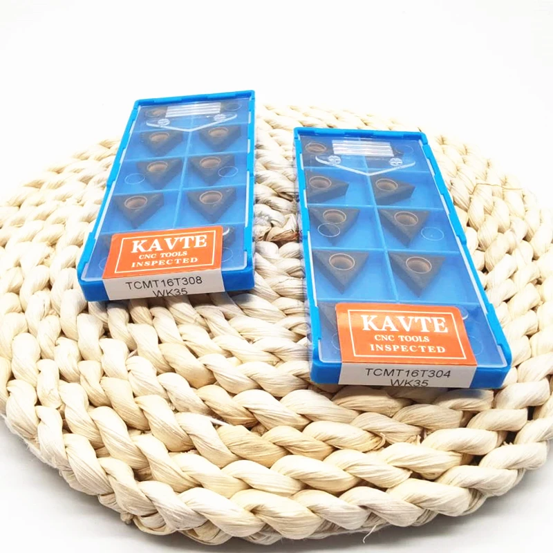 KAVTE 10PSC TCMT16T304 WK15 TCMT16T308 WK15 أداة تحول خارجية إدراج كربيد أدوات مخرطة CNC عالية الجودة للحديد الزهر