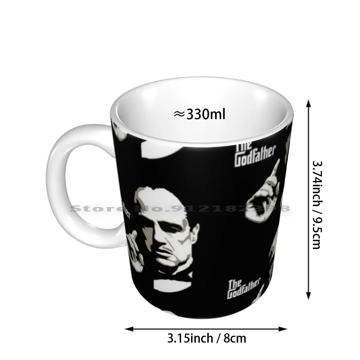 Godfather Ceramic Mugs Coffee Cups Milk Tea Mug The Godfather My Neighbor Etoro Cartoon Funny Comics Movie Games Don Corleone