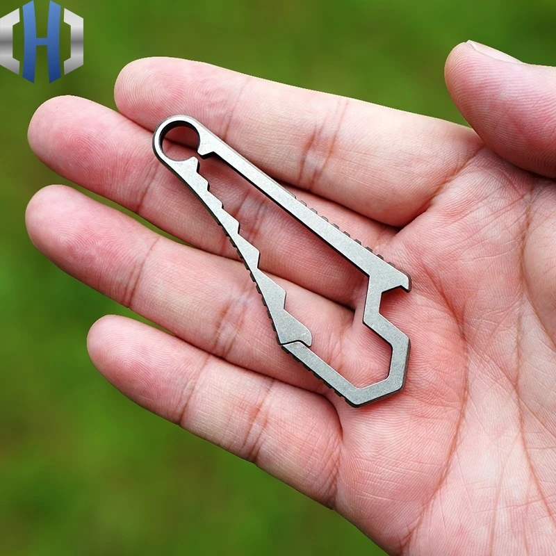 Titan Đa Năng Tiện Ích Móc Khóa Vòng Dụng Cụ Mở Vít Vặn Vít Cờ Lê Di Động Công Cụ EDC