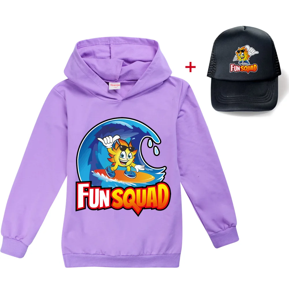 Fun Squad game Clothes Fall Outfits Baby Girl Boys Long Sleeve Tops Grils Clothing Big Kids Tshirt Sweatshirt Baseball Cap image 5