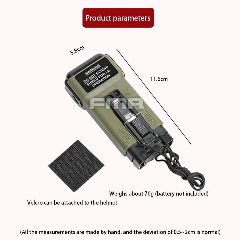 Fma tático ms2000 capacete funcional lâmpada de poupança de vida luz estroboscópica combate militar cs jogo de guerra ao ar livre ferramenta de emergência