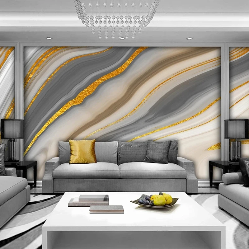 Custom Mural Wallpaper Modern 3D Abstract Marble Wall Painting Living Room TV Sofa Bedroom Art Background Wall Papel De Parede