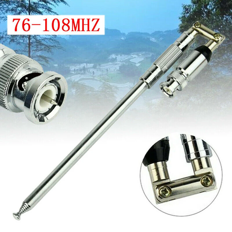 76-108MHz Telescopic Antenna BNC Connector Durable for FM Transmitter Radio телескопическая антенна PUO88