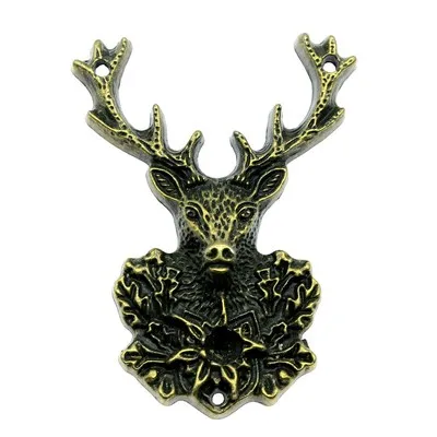 2PCS/lot 51*38mm Deer Antlers Metal Charms Deer Head Pendants Antique Bronze Color Making DIY Handmade Tibetan Jewelry DIY 1119