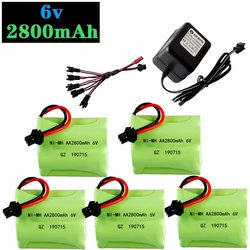 ( SM PLUG ) 6v 2800mah NiMH Battery For Rc toys Cars Tanks Truck Robots Boats Guns 6v Rechargeable Battery Ni-MH AA Battery Pack