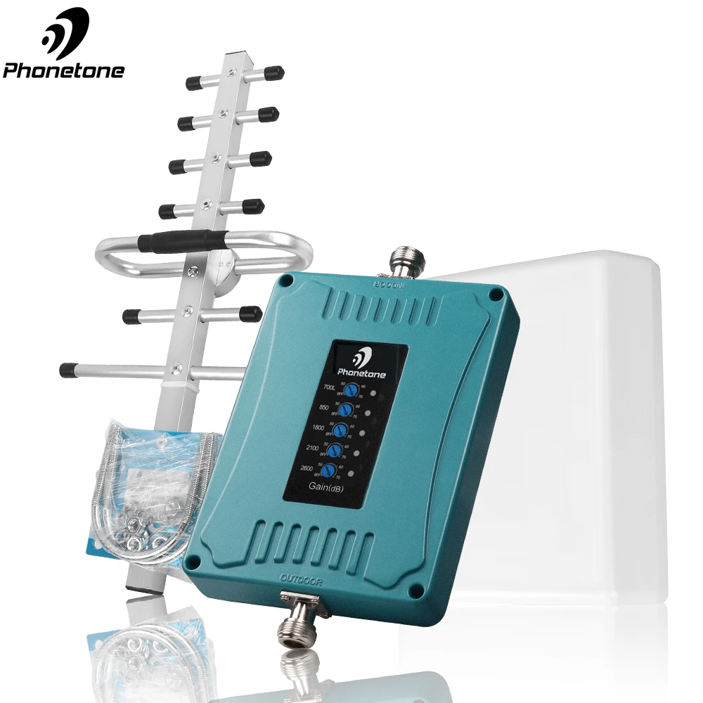 2G 3G 4G Lte Cell Phone Signal Booster 700/850/1800/2100/2600MHz Multi Band Repeater Amplifier for Home