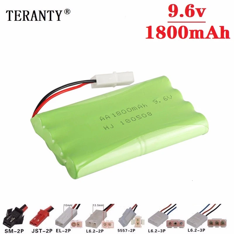 ( H Model ) 9.6v 1800mah NiMH Battery For Rc toy Car Tanks Trains Robot Boat Gun Ni-MH AA 1400mah 9.6v Rechargeable Battery 1Pcs