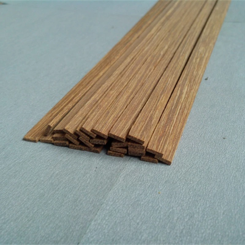 Custom Natural Teak Wood Strips Slats (10 Pieces )– 1mm to 7mm Thick, 2mm to 20mm Wide, for DIY Furniture Boat Building Flooring