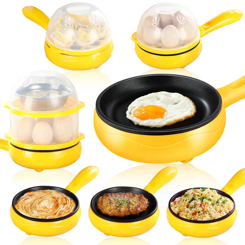 Egg Cooker For Breakfast Multifunction Mini Electric Egg Omelette Cooker 220v Non-stick Frying For Pan Steak Egg Sausage Machine