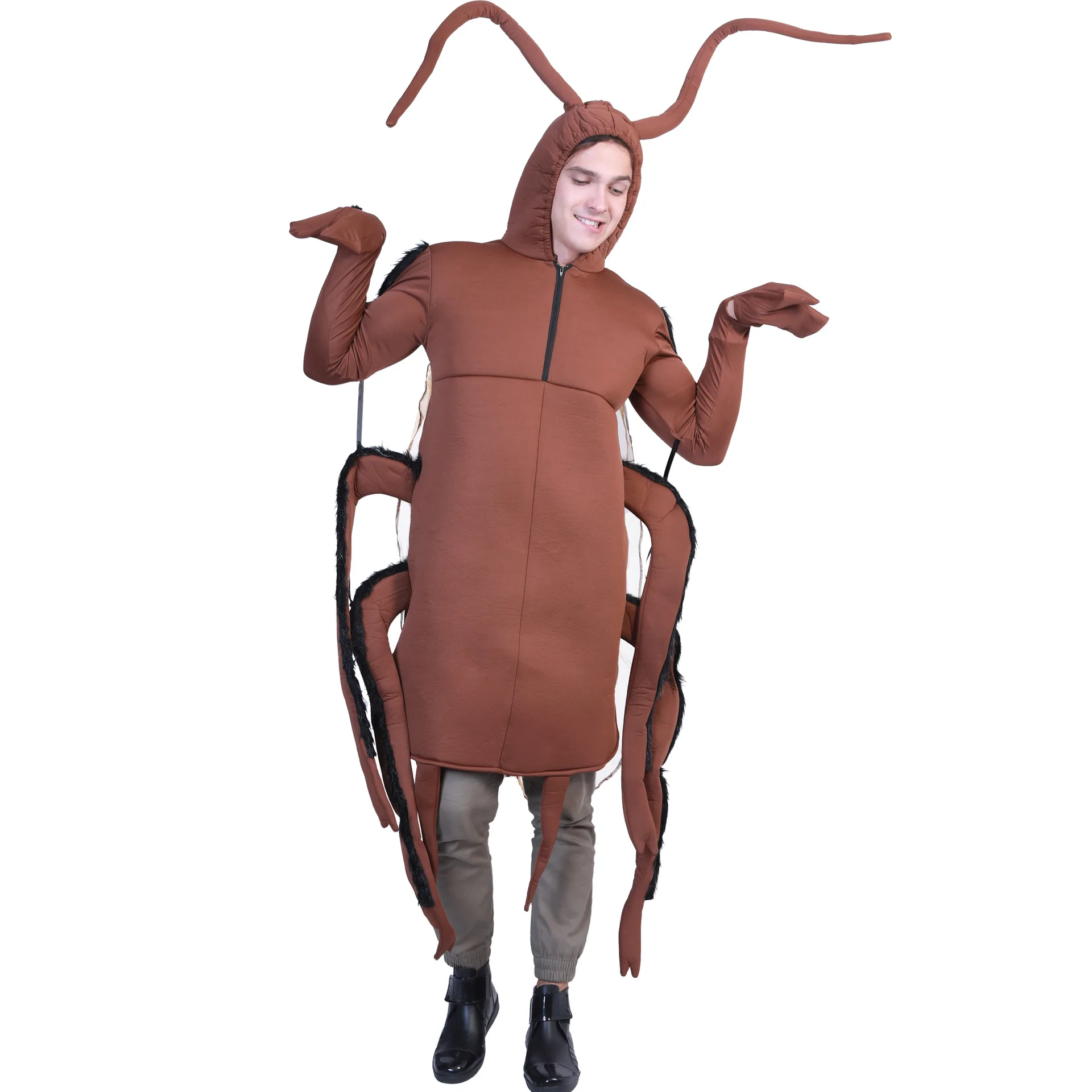 Halloween Adult Cockroach Costume Fancy Funny Adult Men Cosplay For Insect Animal Christmas Carnival Party Jumpsuit Costume