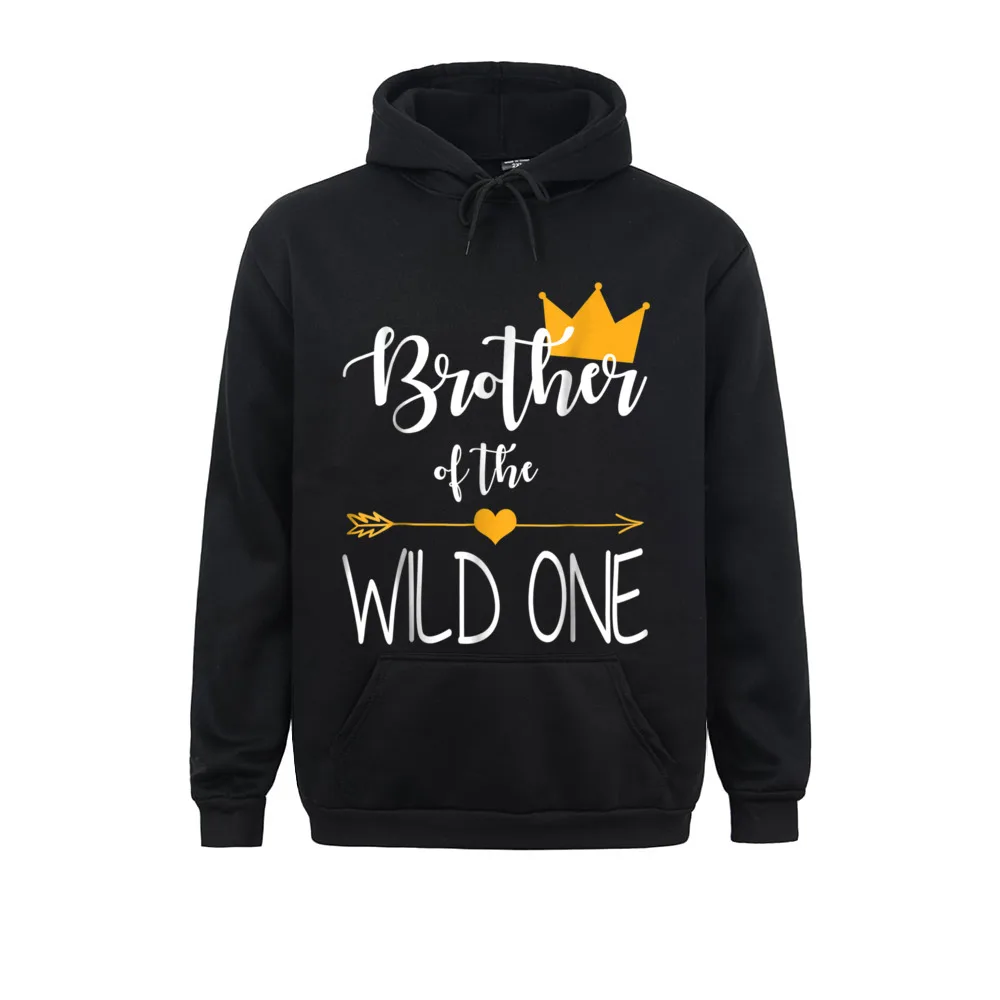 

Brother Of The Wild One Baby First Birthday Funny Gift Long Sleeve Hoodies Women Men Sweatshirts Custom Hoods 2021 Hot Sale