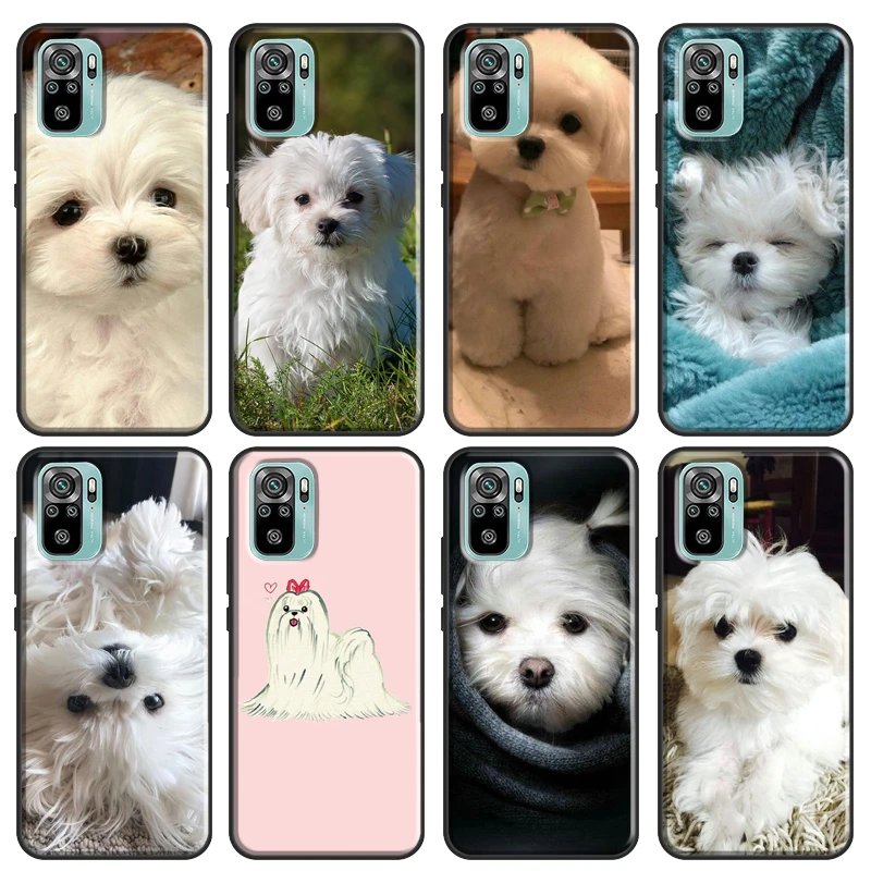 Maltese Dog Puppy Cute Case For Xiaomi Redmi Note 10 Pro 8 7 K40 8T 9S 9C 9A 8A 7A 9T Note 9 8 Pro Phone Cover