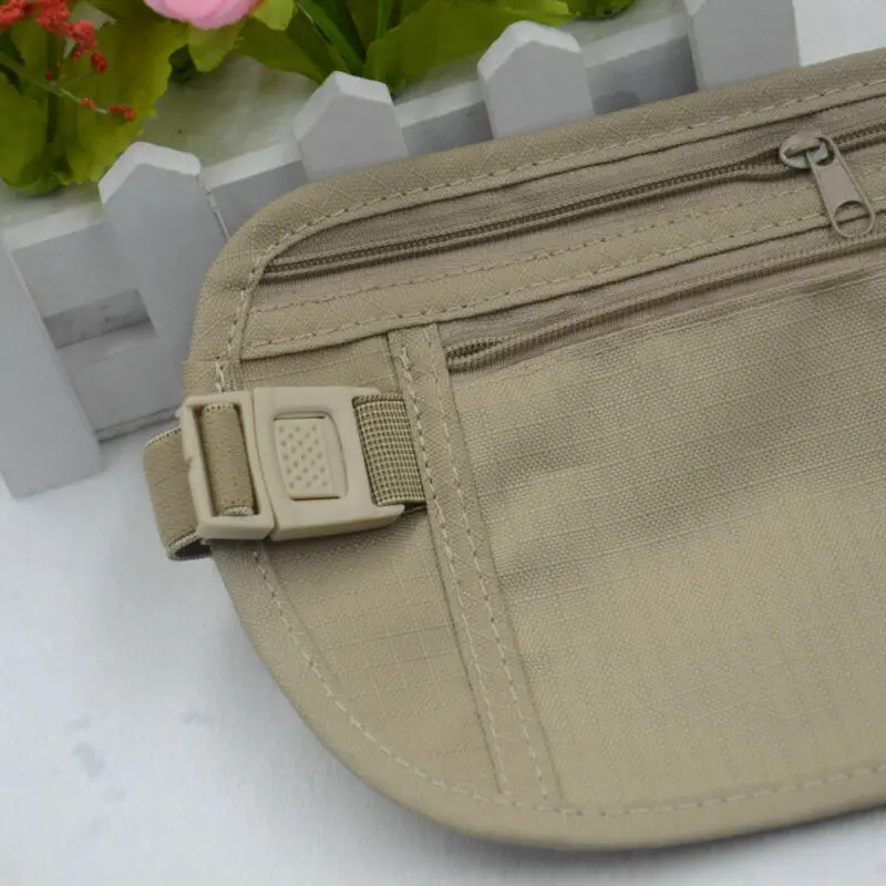 Waterproof Travel Sports Bag Pouch Hidden Wallet Slim Secret Passport Money Waist Belt Bag Slim Secret Security Storage Bags