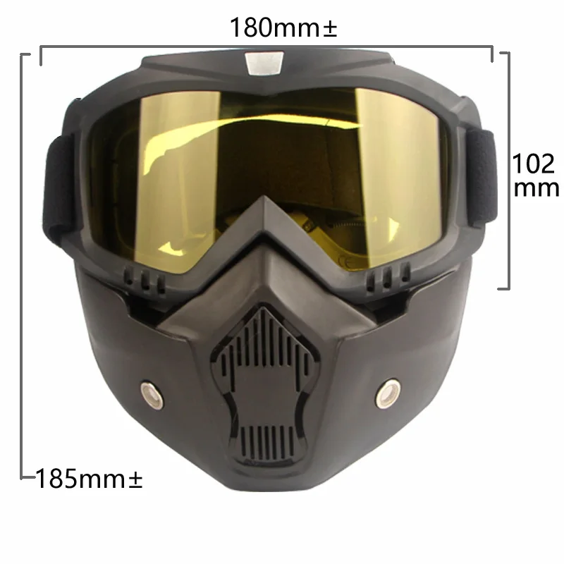 Masque de protection anti-buée et anti-poussière pour casque, lunettes de protection, écran facial, lunettes de sécurité, cyclisme, ski, moto, 50X