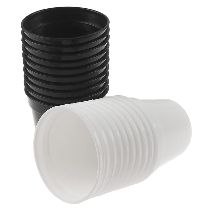 2Colors 10 Pcs Mini Plastic Round Flower Pot Nursery Home Office Decor Green Artificial Refinement Garden Tools