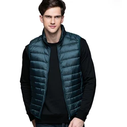 Doudoune ultra légère pour homme, manteau en fibre, 90% duvet de canard, glaçure, mode printemps, automne, hiver