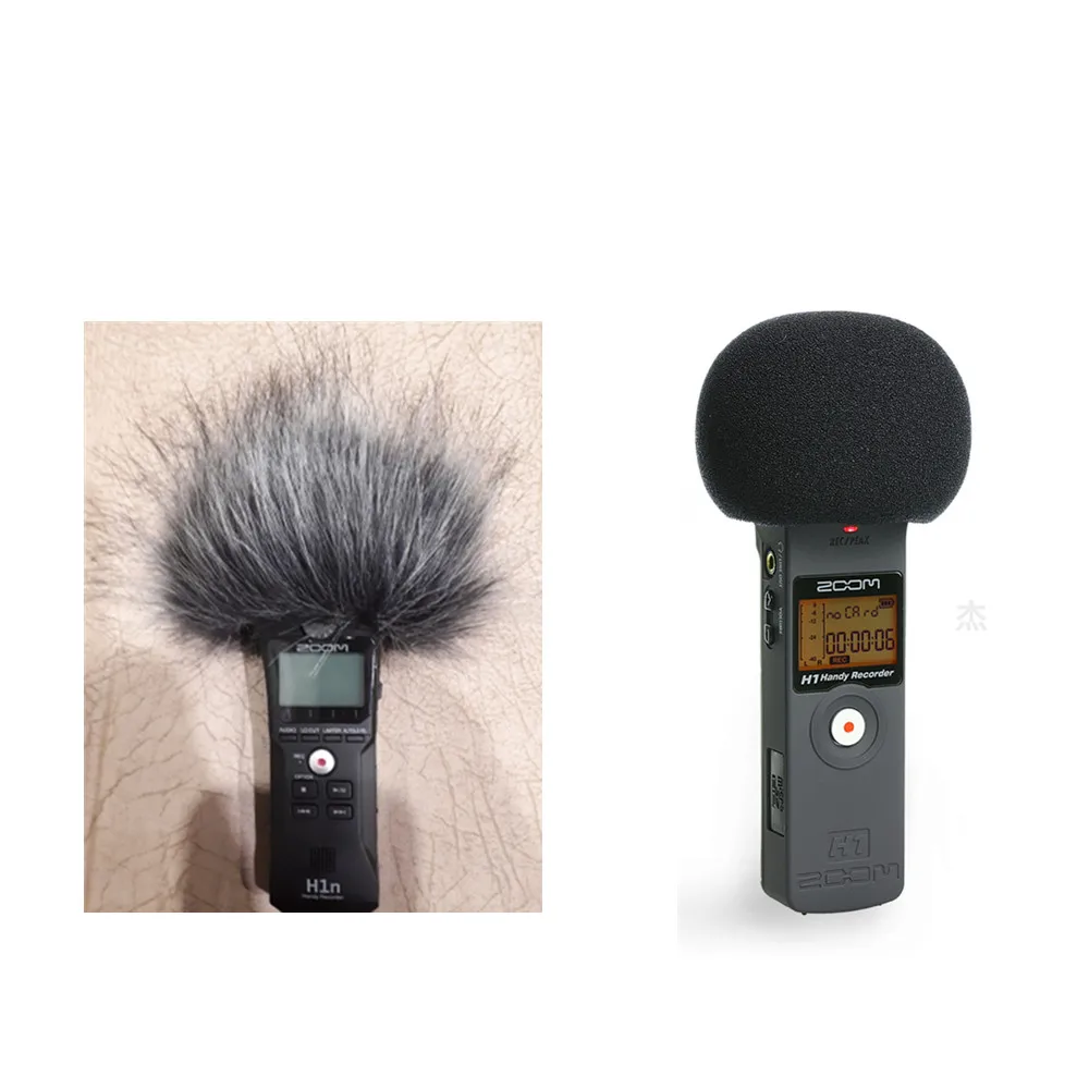 Micrófono a prueba de viento con cancelación de ruido muerto, estéreo, fácil de instalar, parabrisas, accesorios prácticos a prueba de polvo, cubierta para Zoom H1