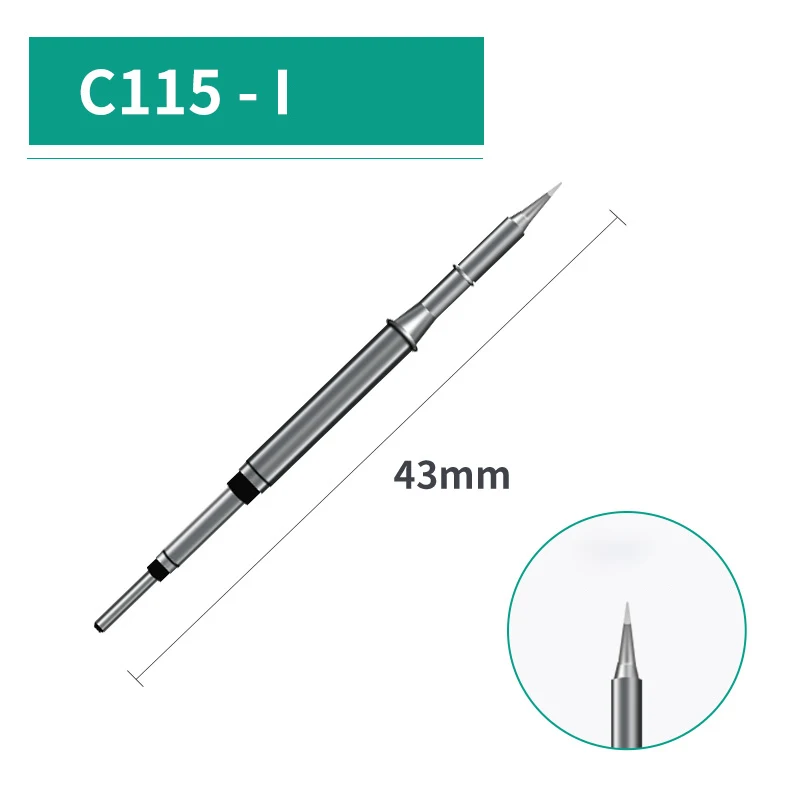 OEM C115 سبيكة لحام تلميح محطات سكين عازمة نصائح مخروطية ل sugun T36 و NT115-A مقبض T115 مقبض استبدال نصائح