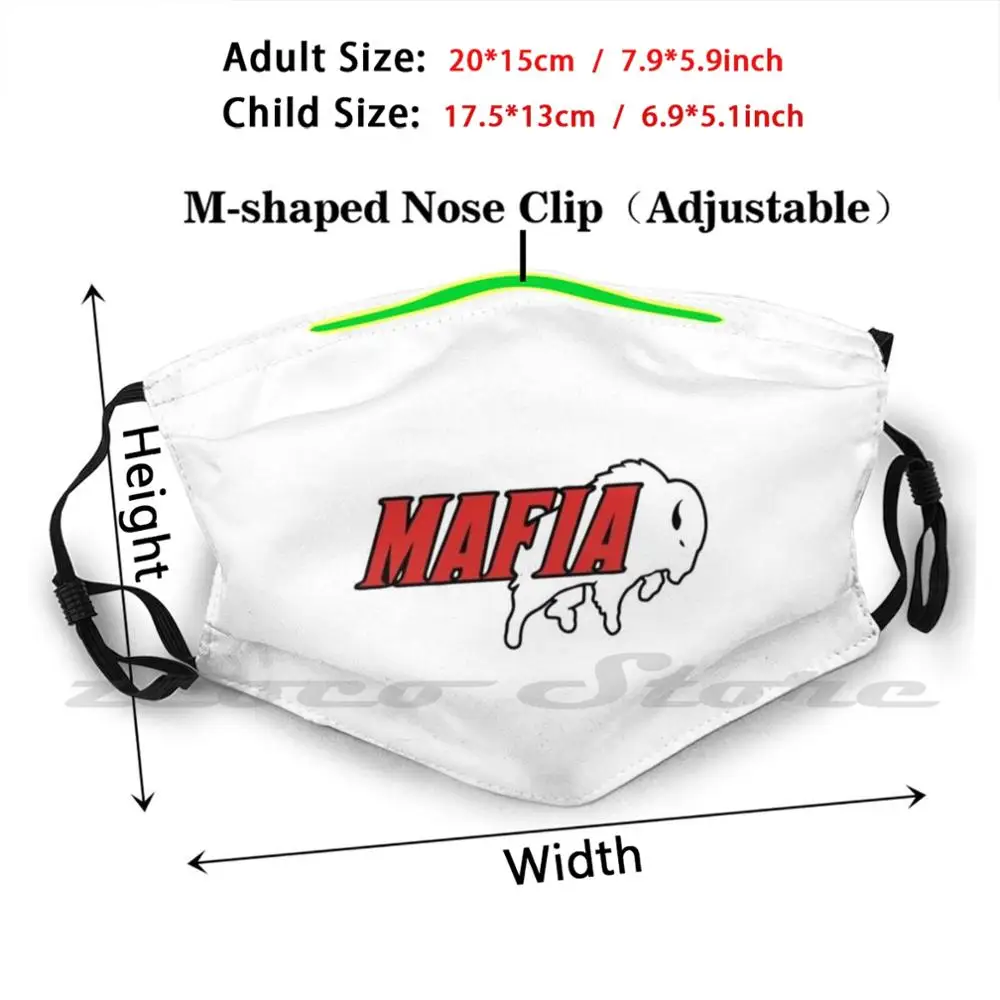 Best Selling Rekeningen Mafia Merchandise Masker Doek Herbruikbare Print Filter Wasbare Rekeningen Mafia Rekeningen Mafia Stuff Rekeningen Mafia Rekeningen