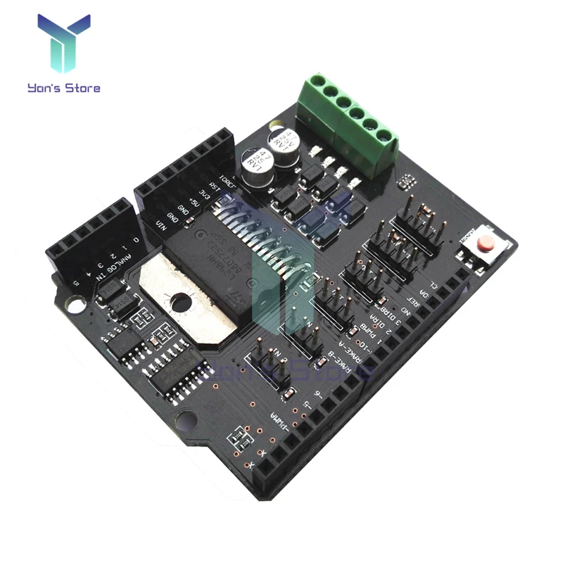 For Arduino  R3 MEGA2560 Dual Channel DC Motor Driver Shield Expansion Board L298NH Module Driving Module Replace L298P L298