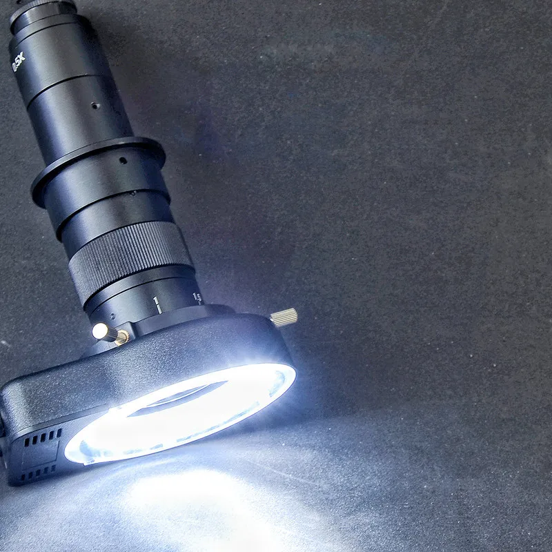 Imagem -05 - Indústria Visual Microscópio Fonte de Luz Três Cor Luz Ajustável Led Anel Preenchimento Luz Positiva Branco Quente Luz Natural
