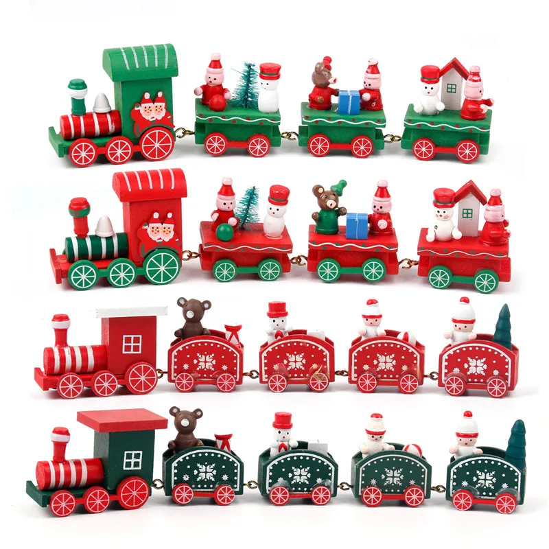 PAITMATE Treno di Natale in legno Decorazione di buon Natale per la casa Regali di Natale Navidad Deco Noel Cristmas Ornamento Capodanno 2023