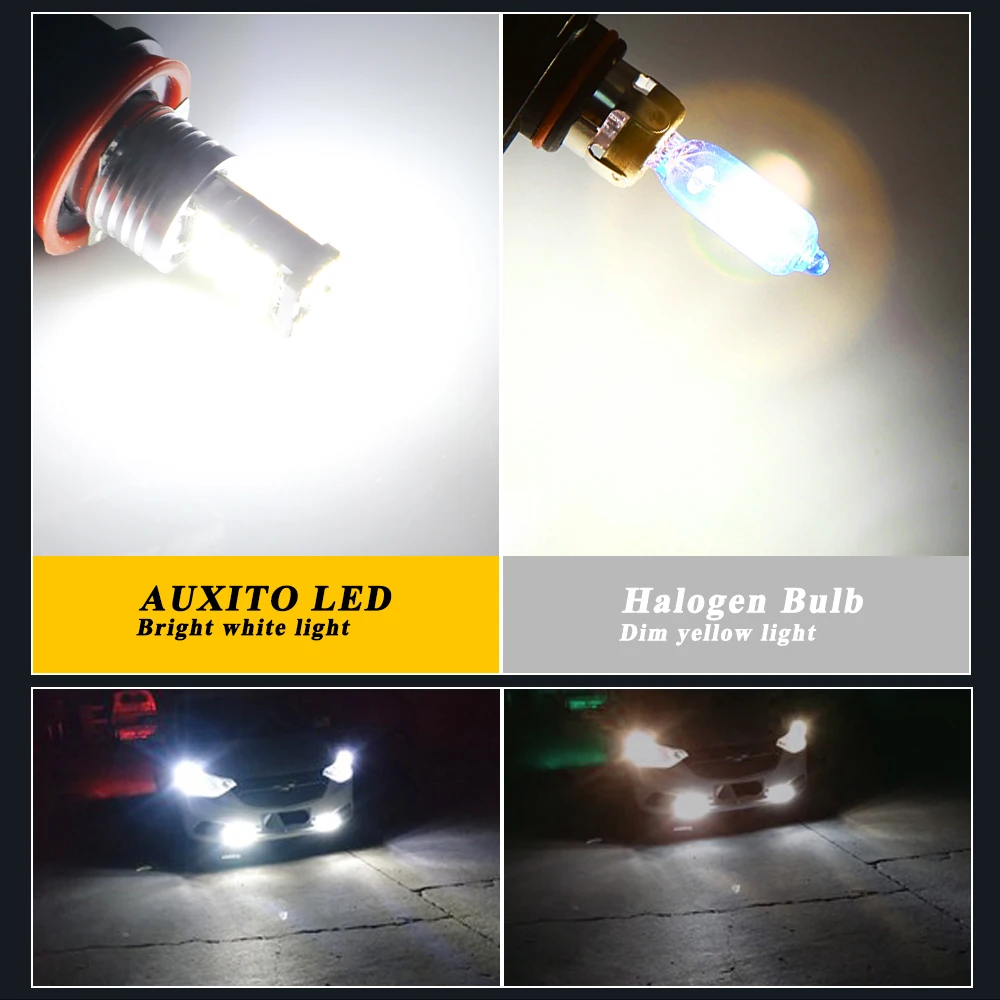 1 Uds. Luz antiniebla H1 H3 LED H7 H11 H8 9006 HB4 9005 HB3 bombillas de faros de coche lámpara LED con Chip 4014 luces antiniebla automáticas luz de marcha