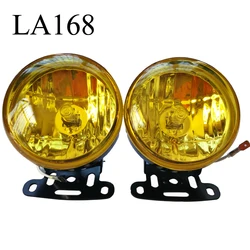 2PCS Car Styling 12V 55W Car Fog Light Working Light Lamp Round Car Side Lights Reversing Light Symphony Yellow Car Accessaries