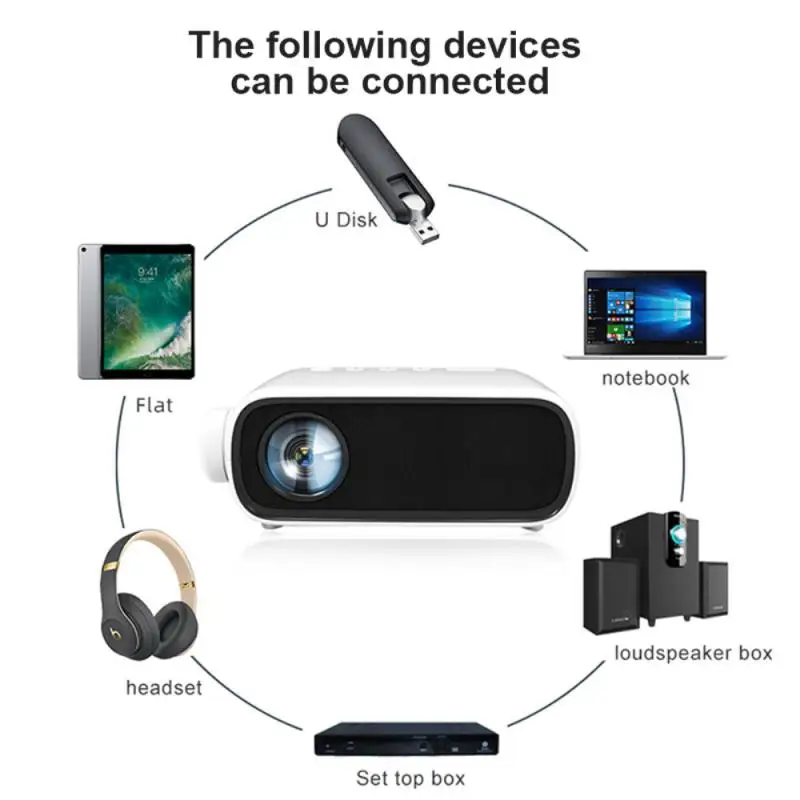 Мини-проектор высокой четкости 1080P draagnaked для домашнего кинотеатра, фильмов, живых игр, светодиодный ЖК-микро-проектор с поддержкой HDMI USB AV