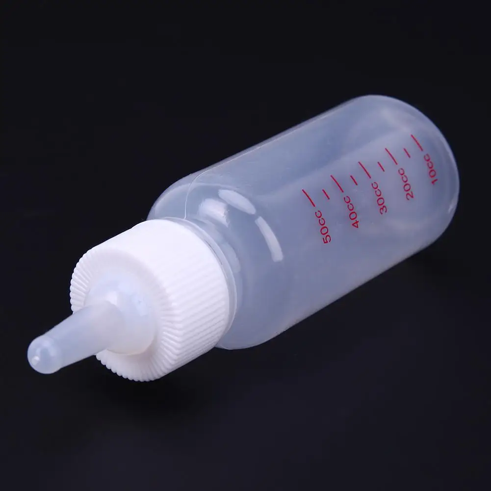 50ml Puppy Kitten Feeding Bottle Pet Dog Cat Transparent Silicone  Water Milk Feeder Newborn Cat Drinking Bottle