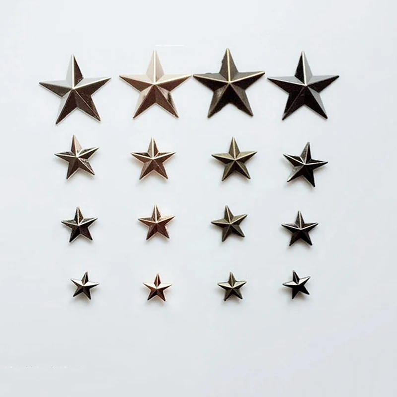 12/15/18/29mm Five Points Star Pentacle Rivets Cap Stud Wallet Belt Leather Craft Shoe Clothes Jeans Punk Jewelry Accessories